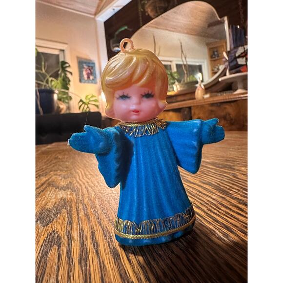 Vintage 1950's Blue Angel Christmas Ornament - Picture 4 of 6